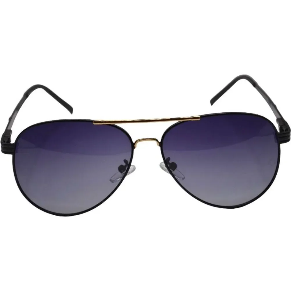 Montblanc Sunglasses | Black Gold Frame | Gray Purple Gradient Lens | New
